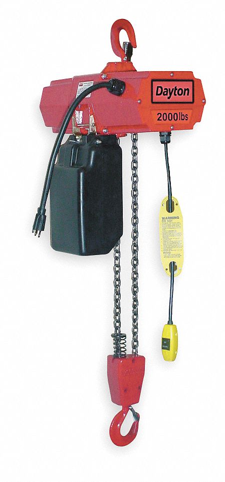 HOIST ELECTRIC CHAIN 2000 LB 10F