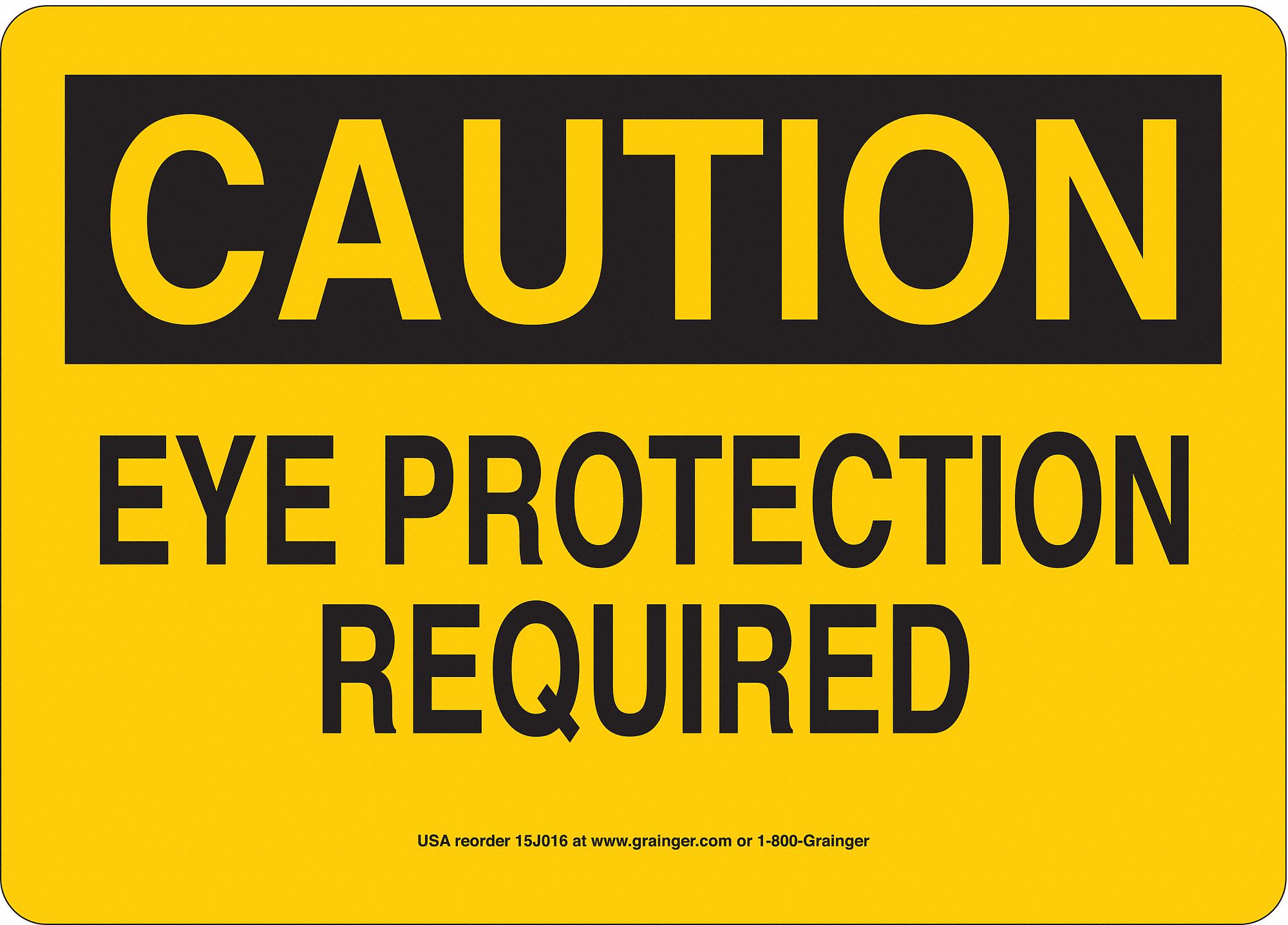 Sign, 10x14, Eye Protection Req, Plastic