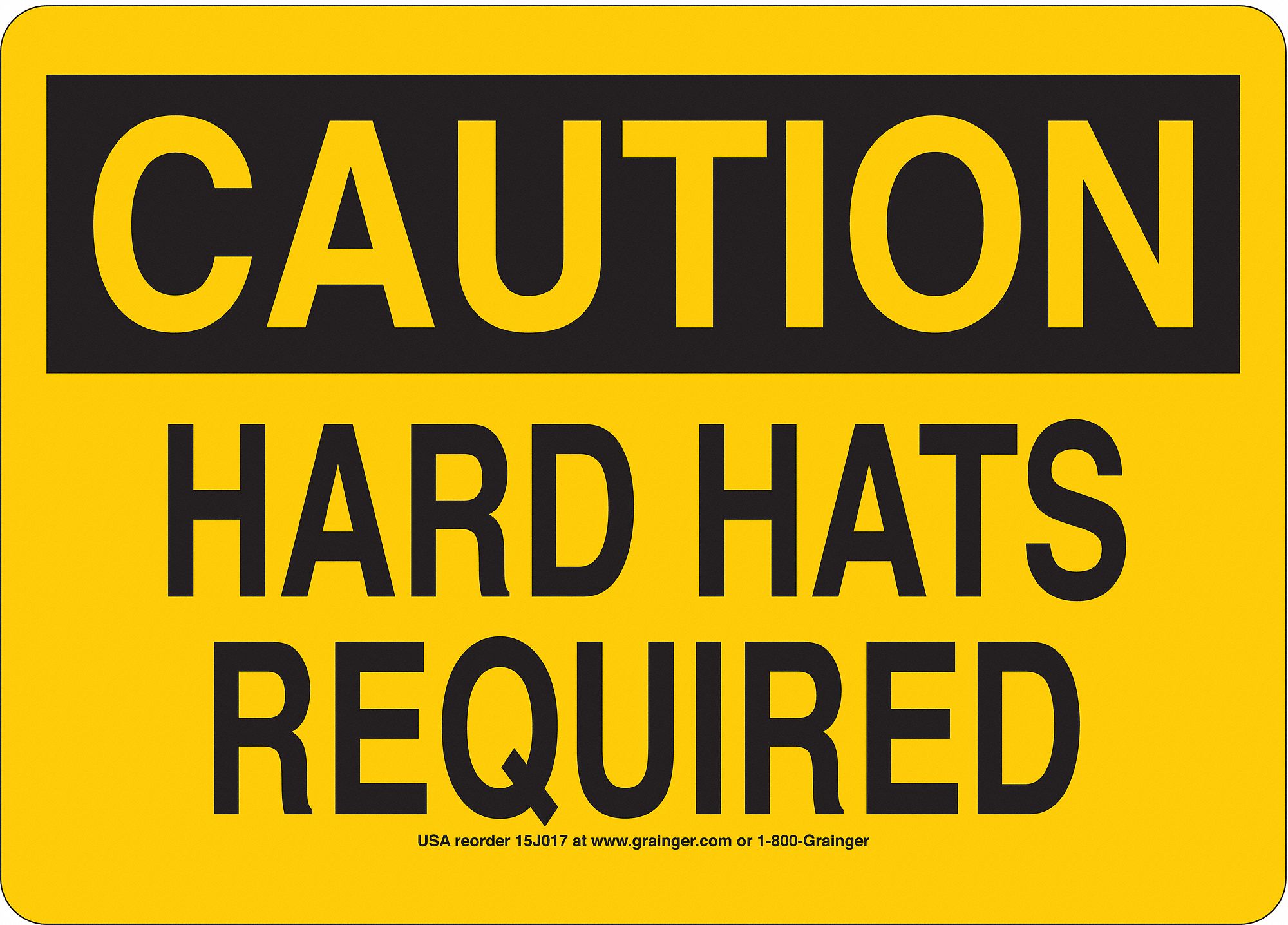 Sign, 10x14, Hard Hats Required, Plastic