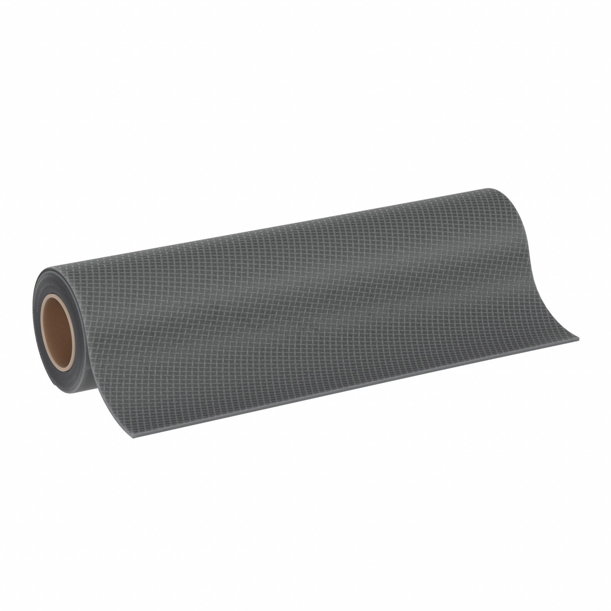 Rubber Roll: SBR, High Strength, 1 in Thick, 6 in x 50 ft, Black, 60 Shore A Durometer, Smooth