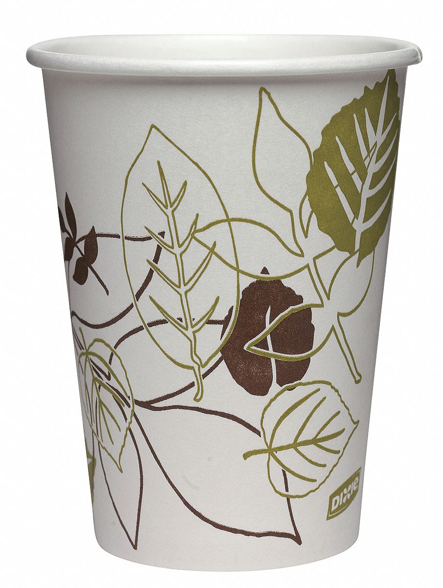 DIXIE, White, Paper, Disposable Cold Cup - 15J132|12FPWS - Grainger