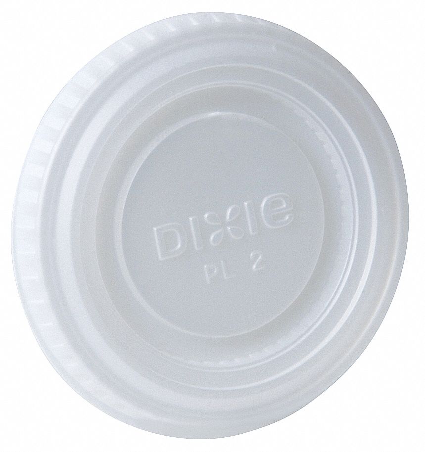 1.5, 2.5 fl. oz. Plastic Flat, Non Vented Souffle Cup Lid, Translucent