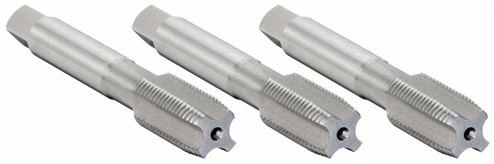 TAP SET, 1"-8 TAP THREAD, 2½ IN THREAD L, 5⅛ IN LENGTH, HIGH SPEED STEEL