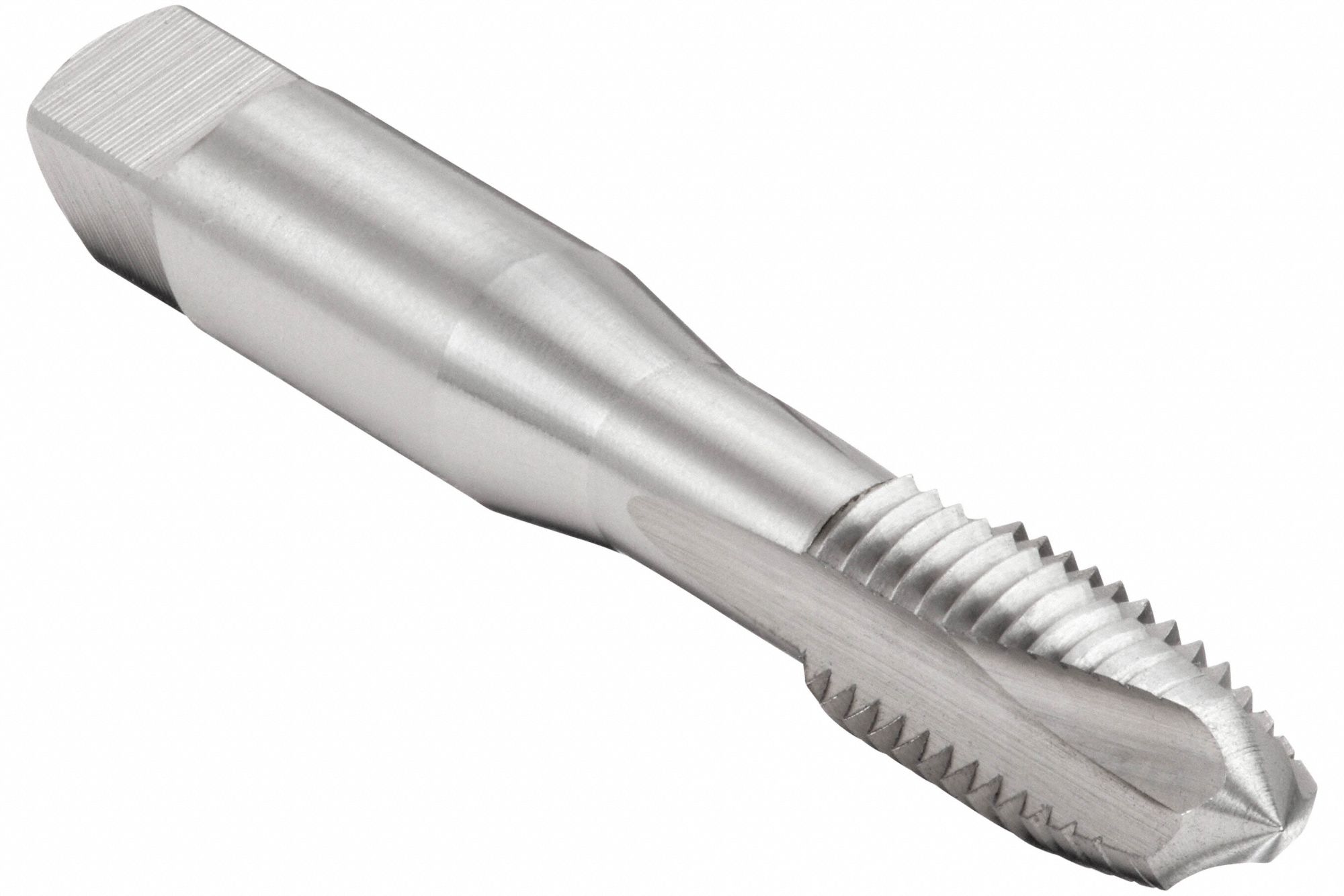 TARAUD À ENTRÉE HÉLICOÏDALE, FILETAGE 1/2 PO-13, FILETAGE 15/16 PO LONG, 3 3/8 PO LONG, ACIER RAPIDE, UNC