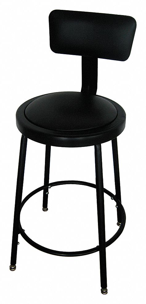 ROUND PADDED STOOL 24-33IN H