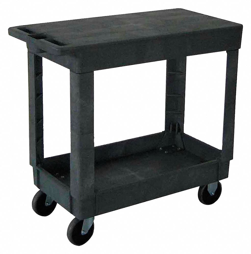 CART W/LIP&FLUSH,CHRGREY,34-1/2