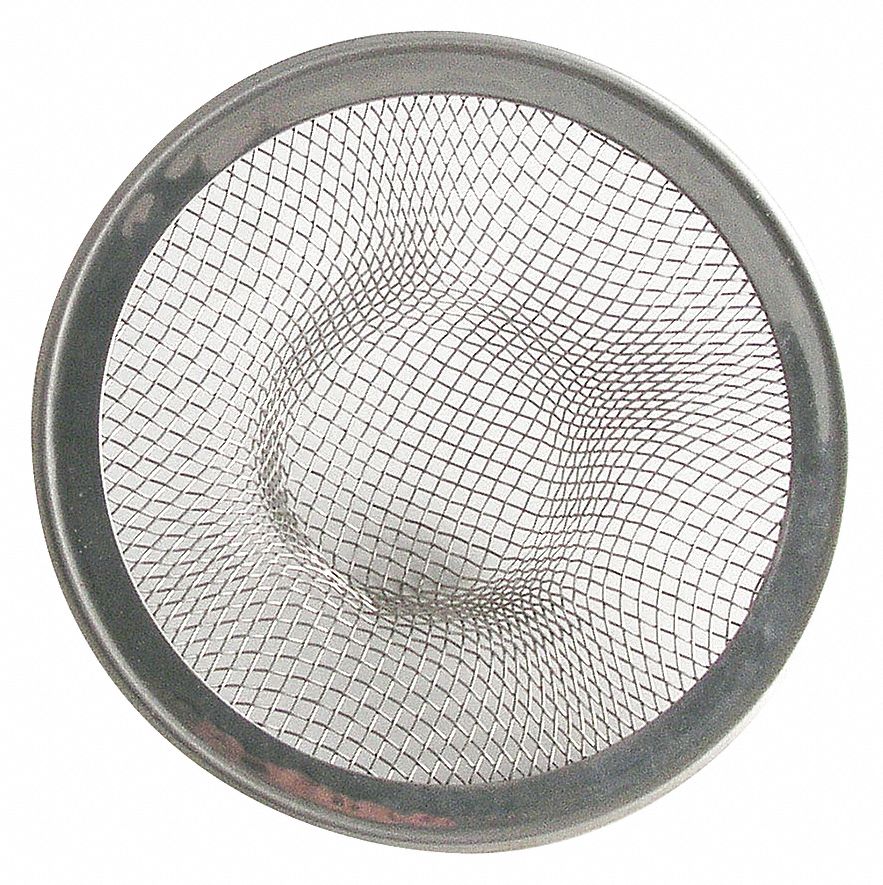 STRAINER: 2¾ IN OVERALL DIAMETER, 7/8 IN H, STAINLESS STEEL, UNFINISHED