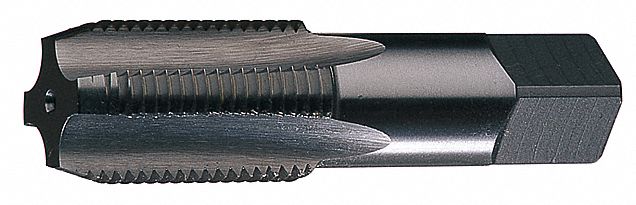 TARAUD FILETÉ P/TUYAU ET CONDUIT, FILETAGE 1/4 PO-18, FILETAGE 1 1/16 PO LONG, 4 CANNELURES, ACIER RAPIDE