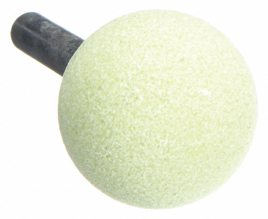 NORTON, 1 in Dia, Ceramic, Vitrified Mounted Point 15K07661463677680