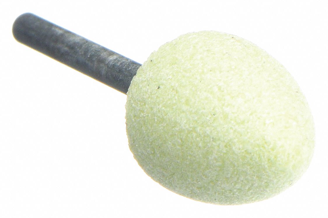 Vitrified Mounted Point: 1/2 in Dia, Ceramic, 80 Grit, B42