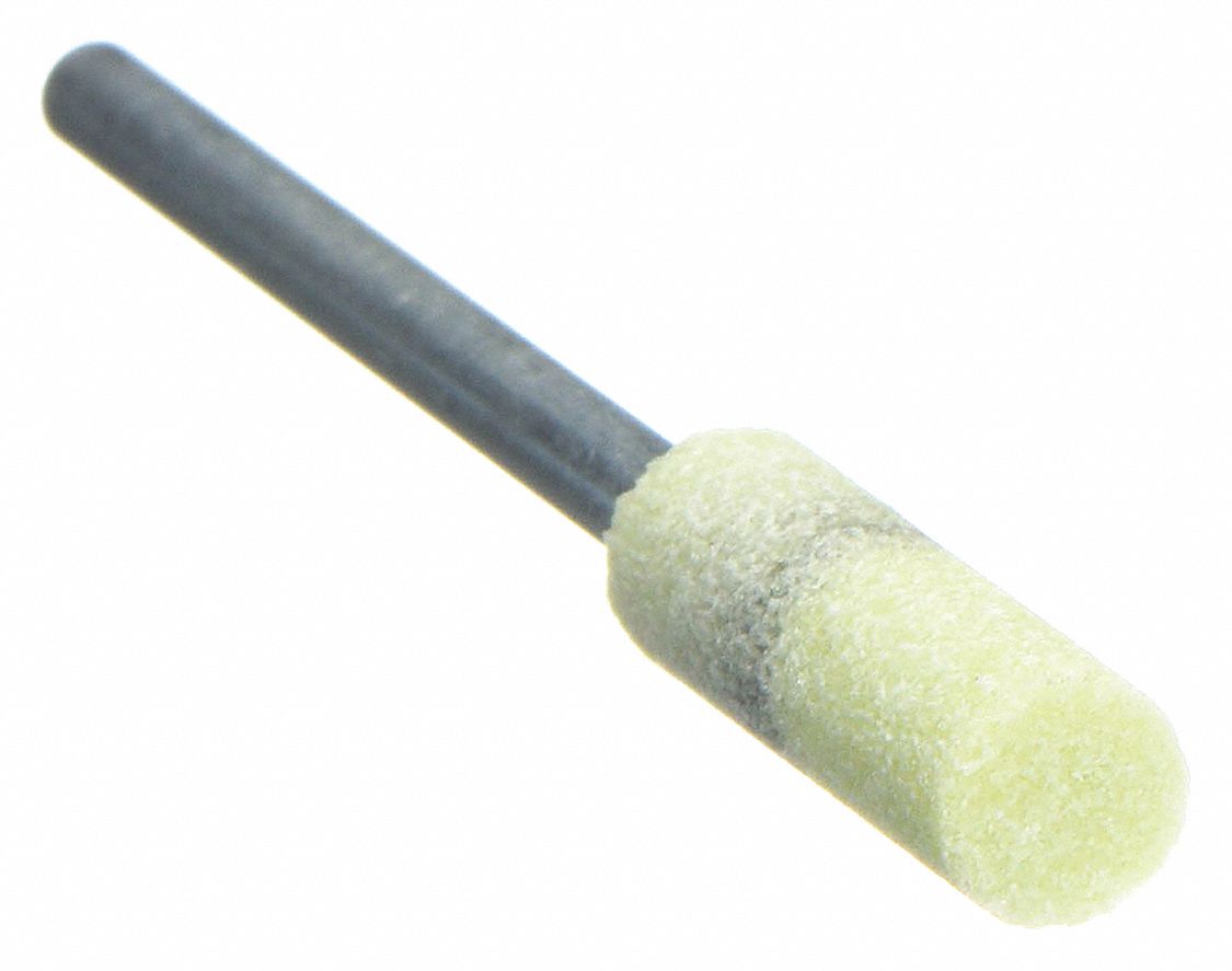 Vitrified Mounted Point: 1/4 in Dia, Ceramic, 80 Grit, W164