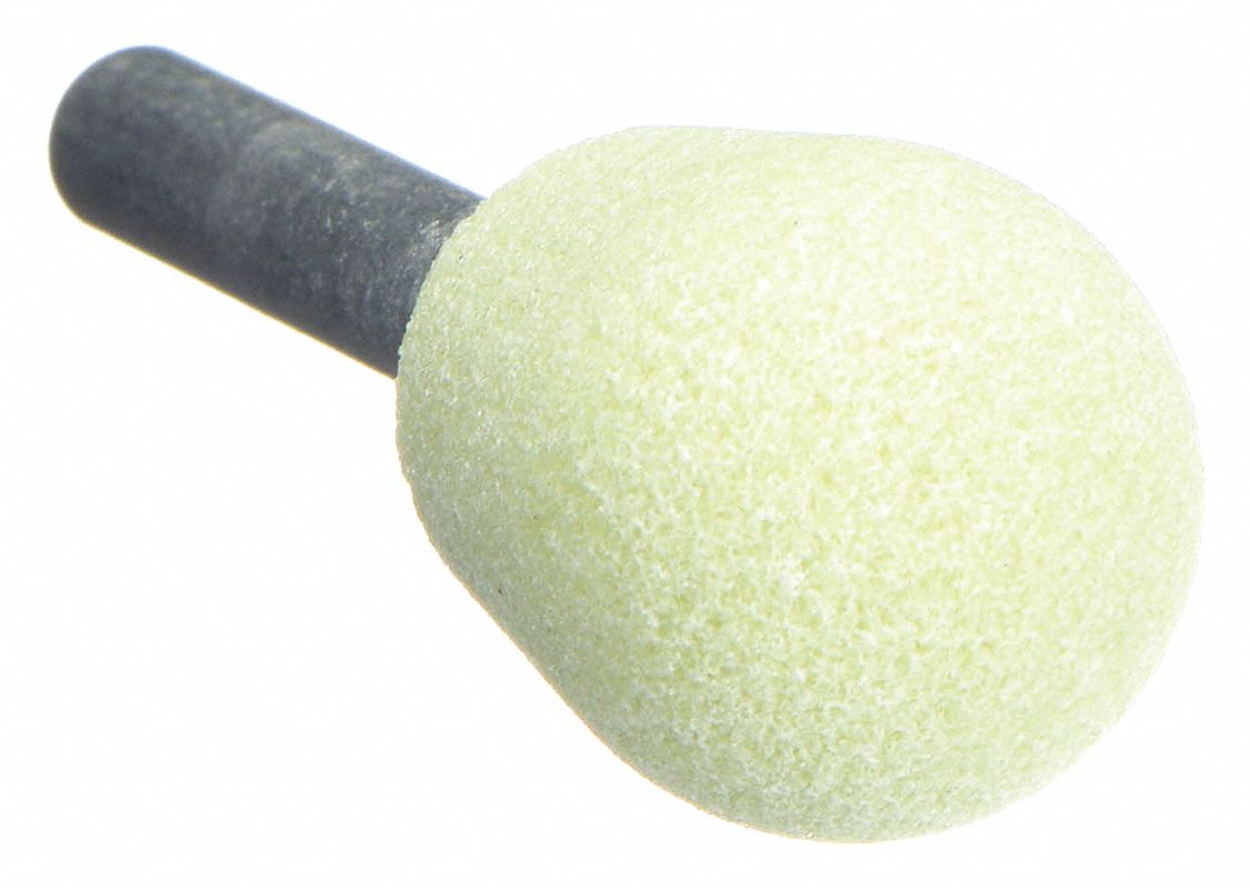 Vitrified Mounted Point: 3/4 in Dia, Ceramic, 80 Grit, A23