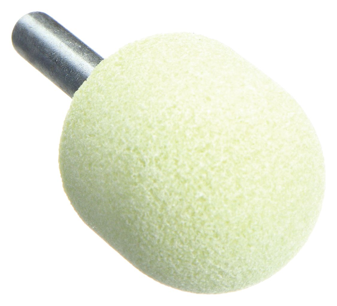 Vitrified Mounted Point: 1 in Dia, Ceramic, 80 Grit, A21