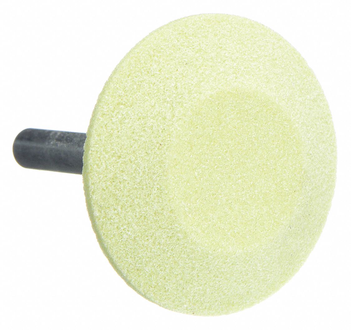 Vitrified Mounted Point: 1 5/8 in Dia, Ceramic, 80 Grit, A36