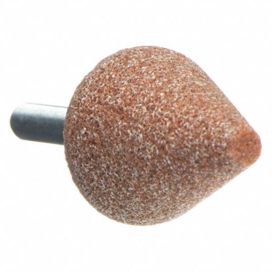 NORTON, 1 in Dia, Aluminum Oxide, Vitrified Mounted Point 15K113