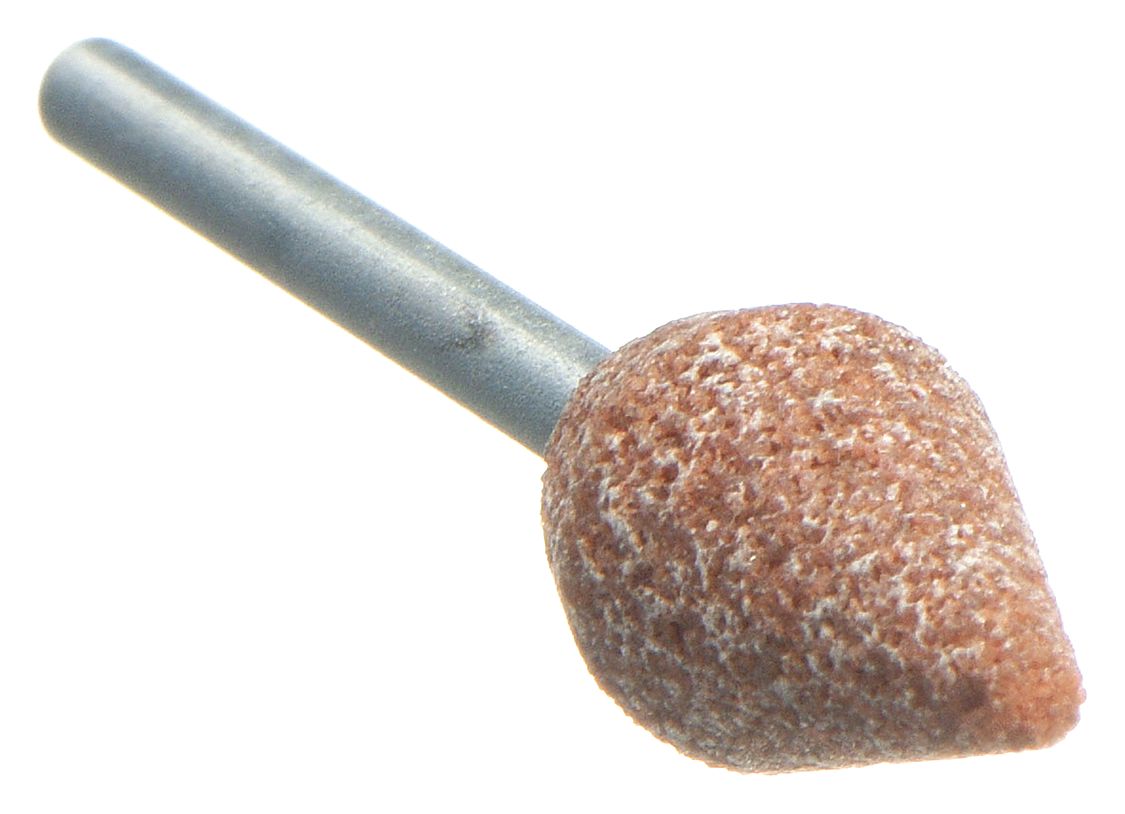 VITRIFIED MOUNTED POINT, 7/16 IN DIAMETER, ALUMINUM OXIDE, 60 GRIT, B51