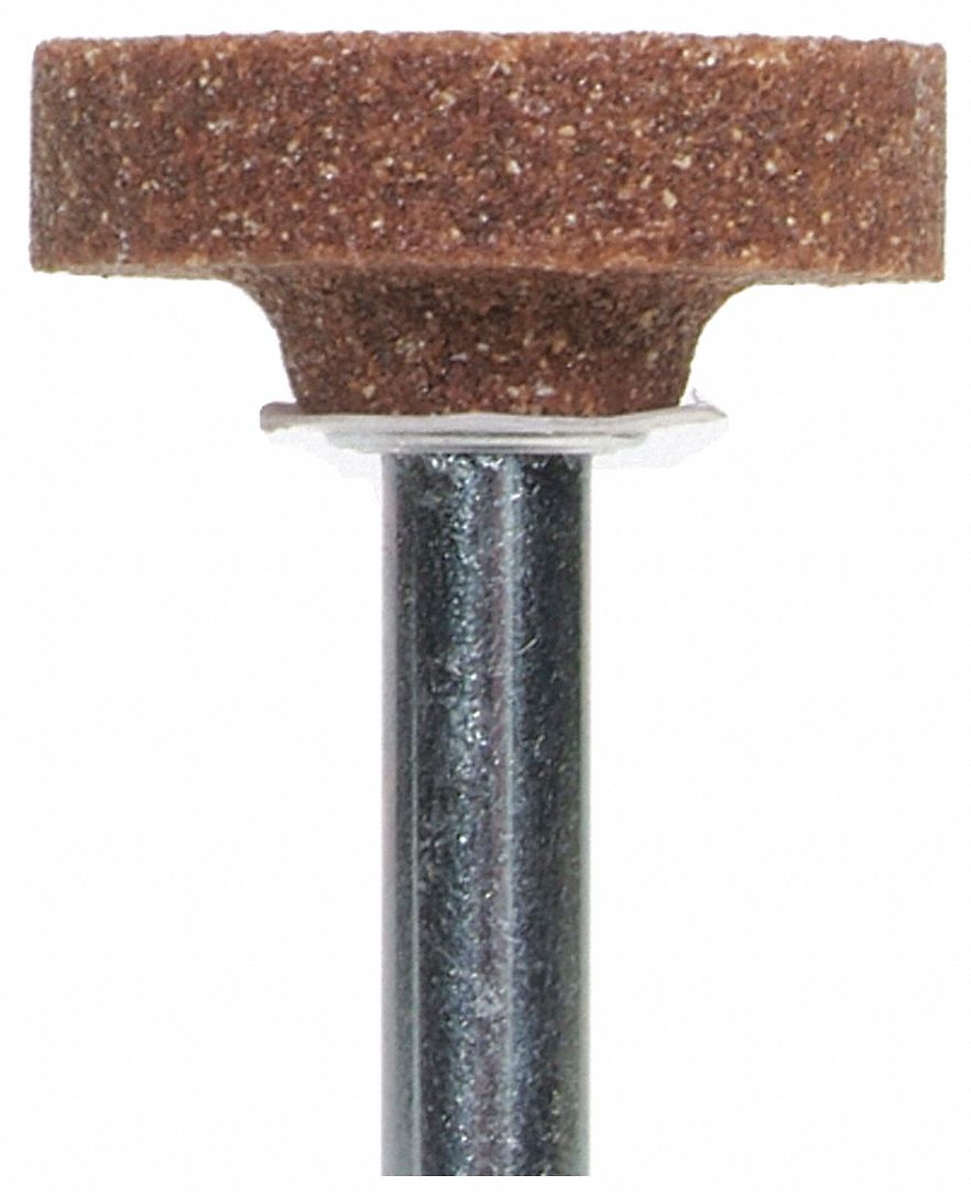 NORTON Vitrified Mounted Point 1 in Dia, W216, 1/4 in, Medium