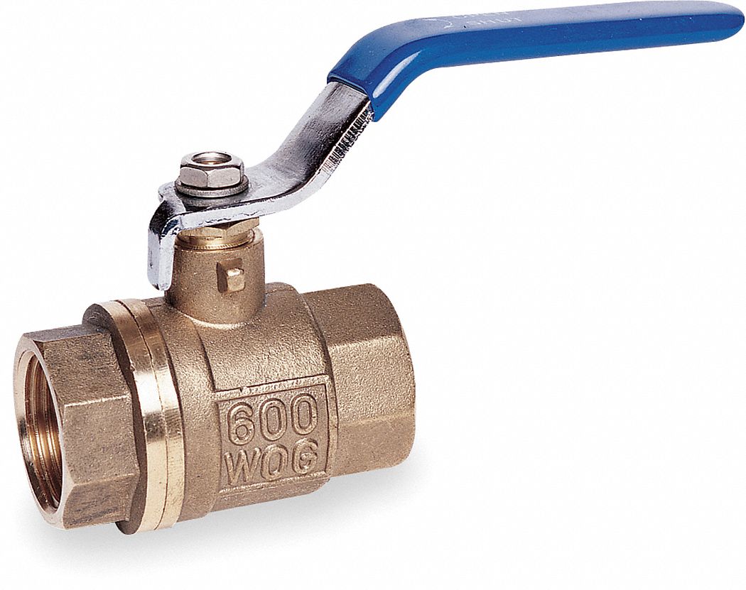 MANUAL TWO-WAY BALL VALVE: ¼ IN, BRASS, STRAIGHT, FIP X FIP, FULL PORT BALL PORT