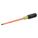 INSULATED SLOTTED SCREWDRIVER, 3/16 IN TIP SIZE, 9 1/2 IN OVERALL L, 6 IN SHANK L