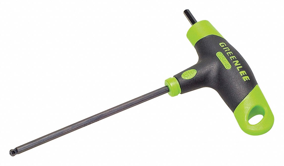 HEX KEY, 1 BALL END, 5/32 IN TIP SIZE, SAE, SHORT, ALLOY STEEL, BLACK OXIDE