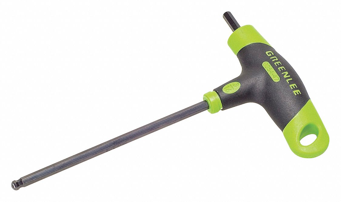 HEX KEY, 1 BALL END, 3/16 IN TIP SIZE, SAE, SHORT, ALLOY STEEL, BLACK OXIDE