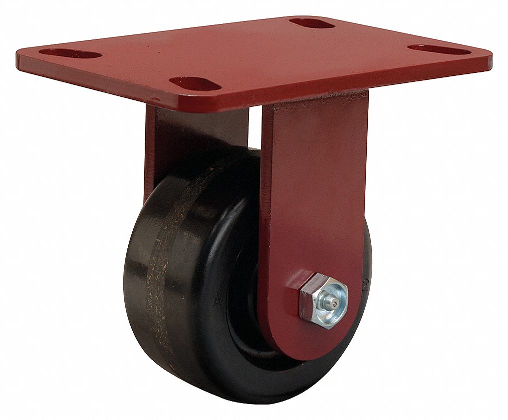 CASTER RIGID W/4IN PHENOLIC WHEEL