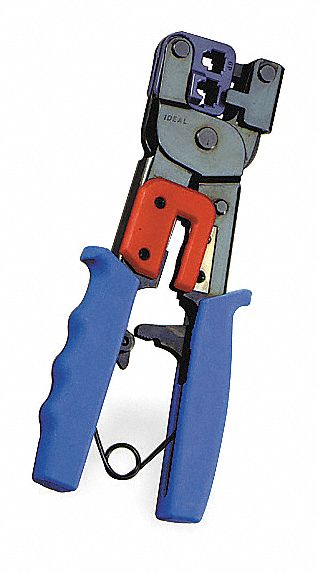 RATCHET CRIMPER, FOR RJ-11/RJ-12/RJ-45, CAT5E/CAT6, 13 IN OVERALL L