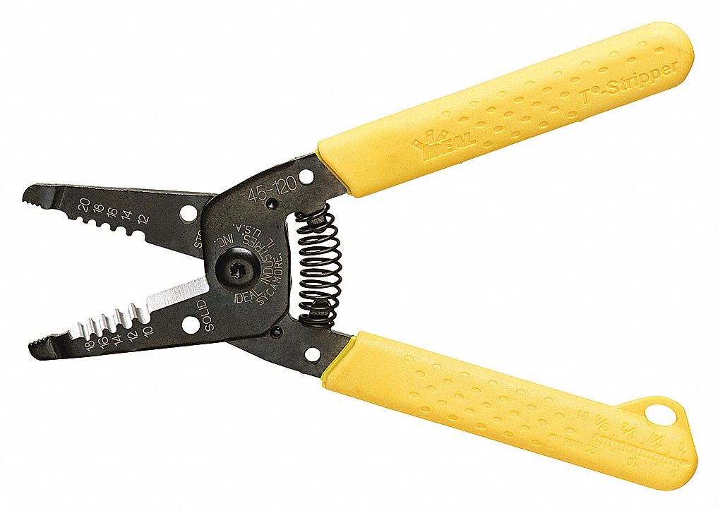 WIRE STRIPPER, 18 TO 10 AWG, 6 IN OVERALL L, STANDARD CUSHION GRIP, 20 TO 12 AWG, 6 TO 8 IN