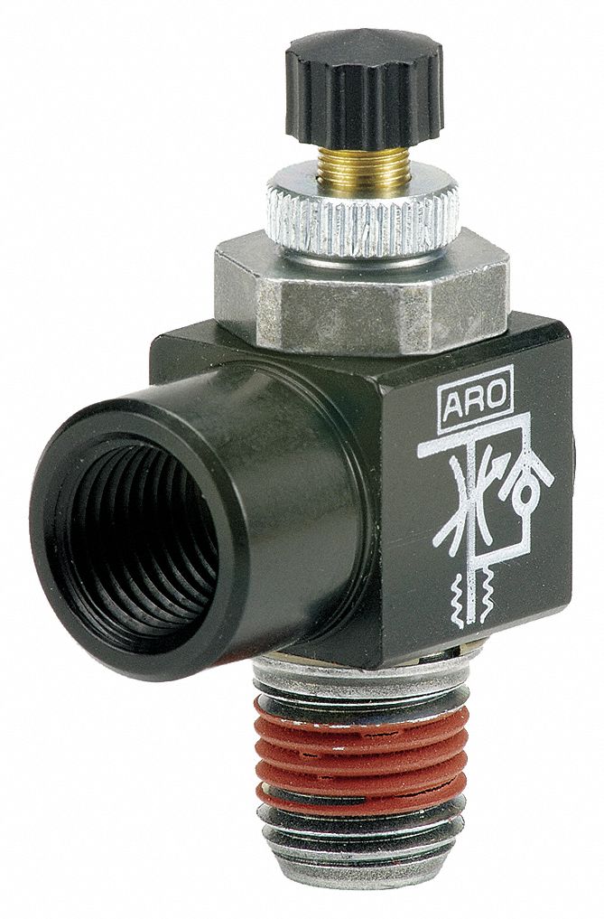CYLINDER PORT FLOW CONTROL ,ELBOW,3/8