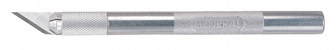 PRECISION KNIFE, 1 9/16 IN BLADE L, 0.64 MM BLADE THICK, STEEL, 25/32 IN BLADE W, ANGLED