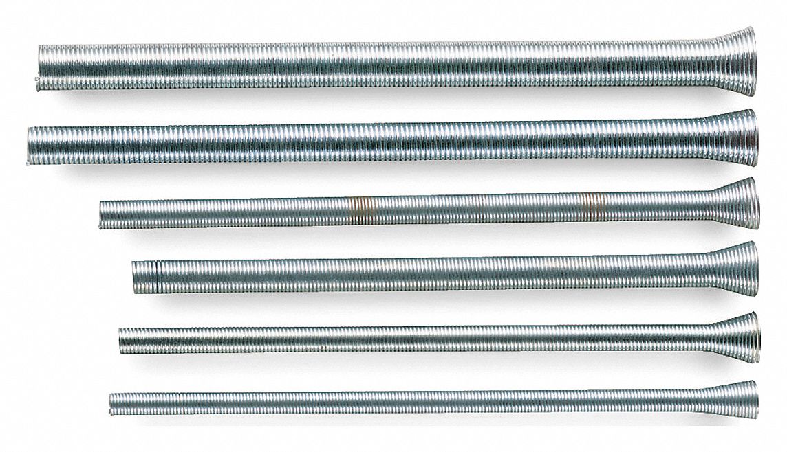 TUBING BENDER SET, STEEL SPRING, 6 PC SET