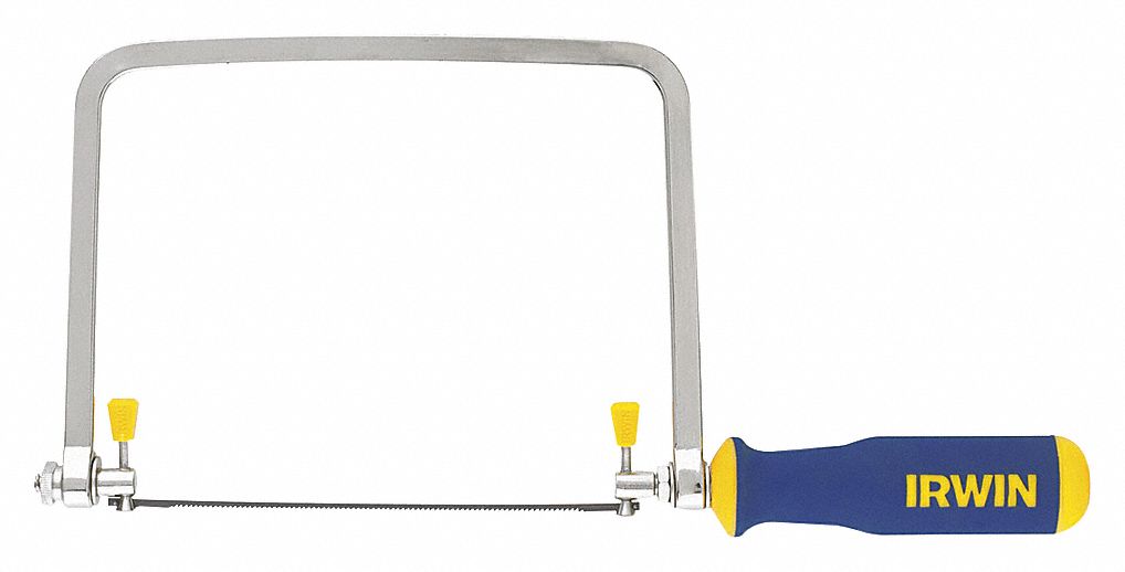 COPING SAW, 6 1/2 IN BLADE L, STEEL, 13 1/4 IN OVERALL L, 10, RUBBER