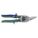 AVIATION SNIP, RIGHT/STRAIGHT, 10 IN OVERALL L, 1¼ IN CUTTING L, STEEL, MULTI-COMPONENT