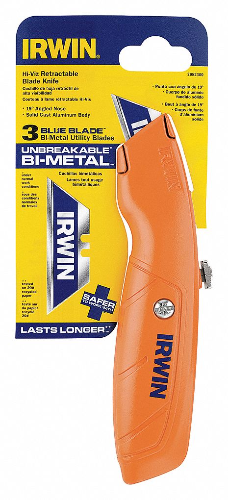 HI VIS RETRACTABLE UTILITY KNIFE