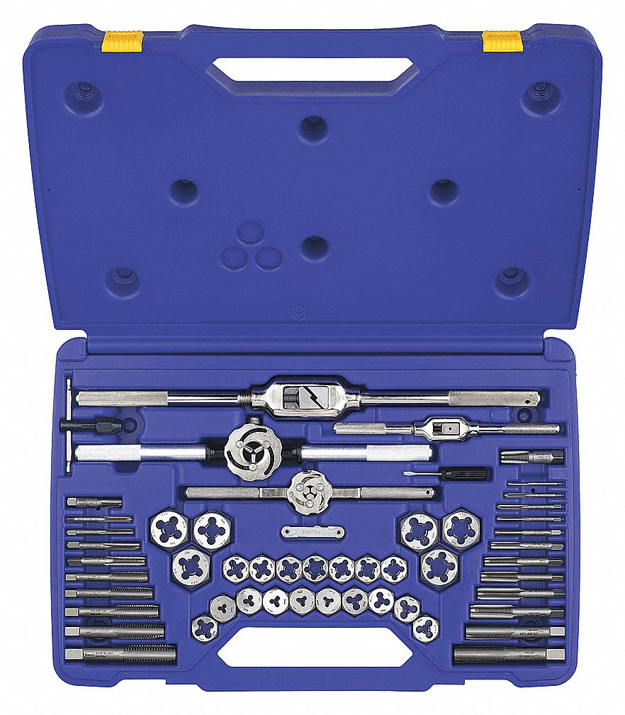 TAP & DIE SET, 53 PIECES, ⅛