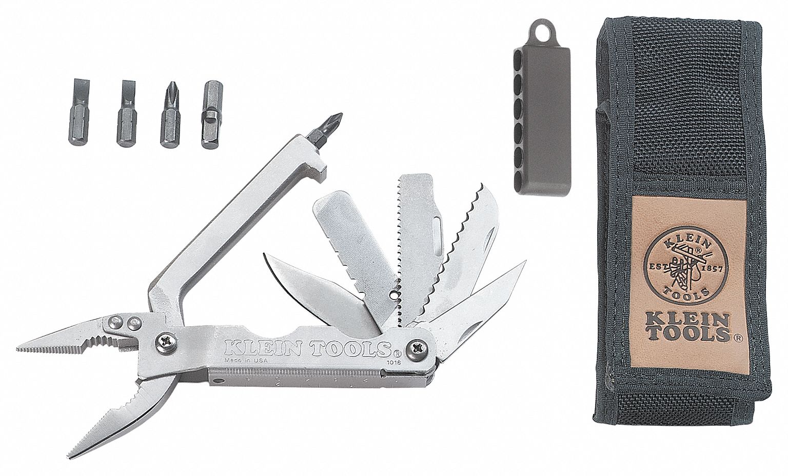 MULTI-TOOL PLIER, 13 TOOLS, 13 FUNCTIONS, 5 3/4 IN CLOSED L, NATURAL WOOD