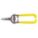 SHEARS, AMBIDEXTROUS, 6 1/2 IN OVERALL L, SERRATED, STEEL, ROUNDED, YELLOW