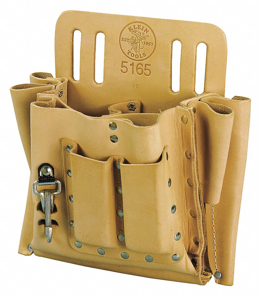 KLEIN TOOLS POUCH ELECTRICIAN LEATHER 10IN X 10 - Tool Belt Pouches ...