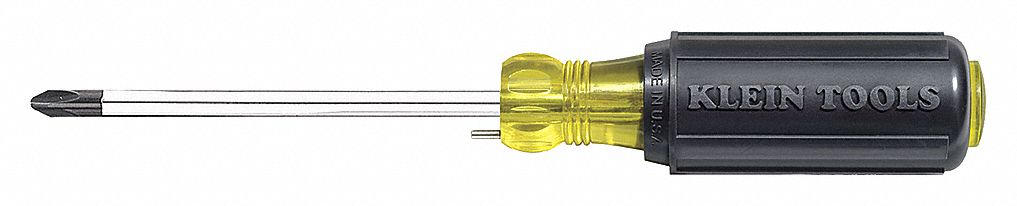 GENERAL PURPOSE PHILLIPS SCREWDRIVER, #2 TIP SIZE, 8 1/4 IN OVERALL L, 4 IN SHANK L