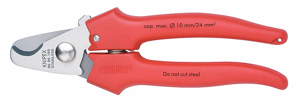 CABLE SHEARS 6-11/16 IN L 3 AWG RED