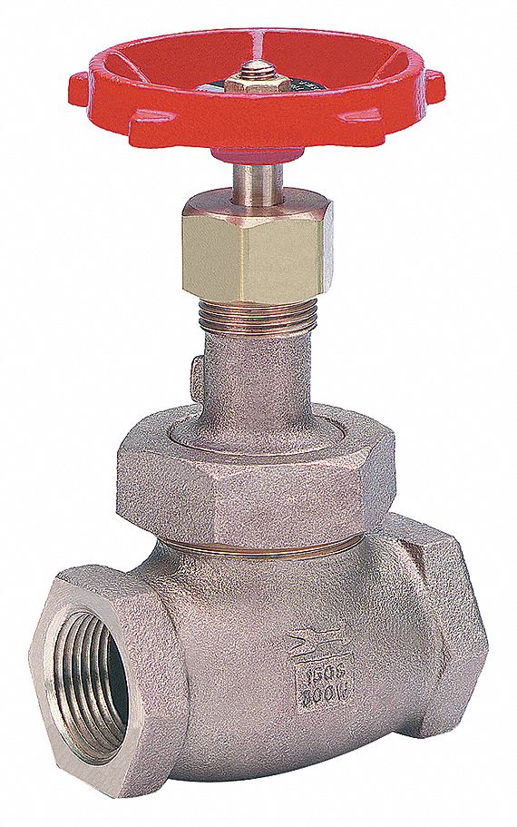 GLOBE VALVE, 1½ IN, BRONZE, FNPT THREAD, 300 PSI, 150 SWP