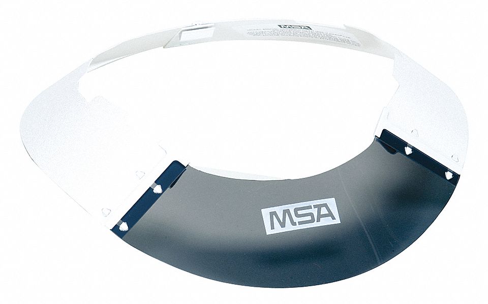 VISOR, POLYCARBONATE, WHITE, FOR FRONT BRIM HATS