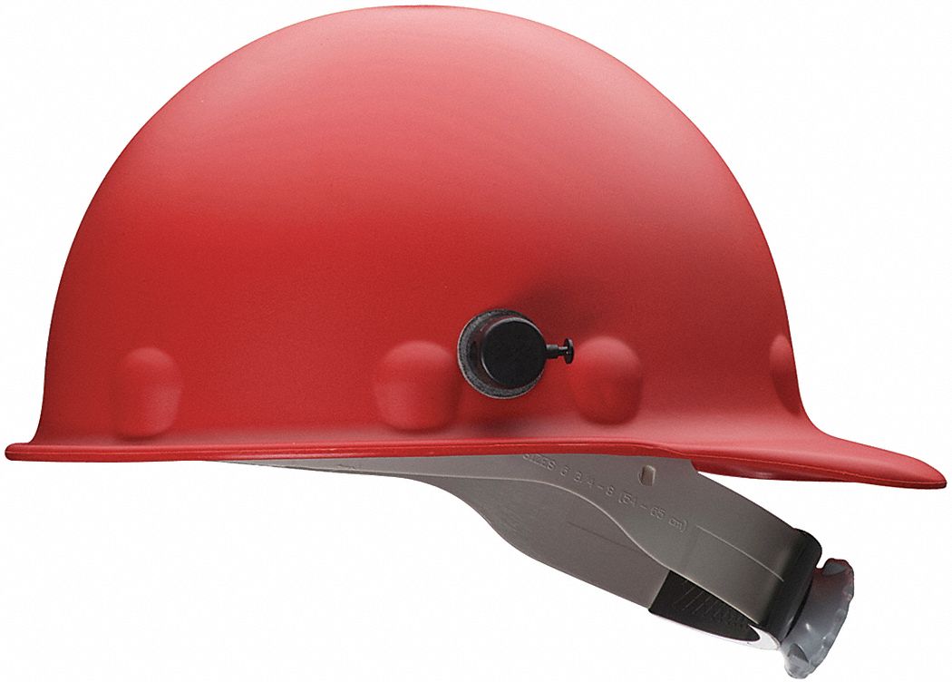 CASQUE DE SÉCURITÉ, CSA, TYPE 1, CLASSE C/G, FIBRE DE VERRE, CLIQUET QUICK-LOK 8 PTS, REBORD, ROUGE