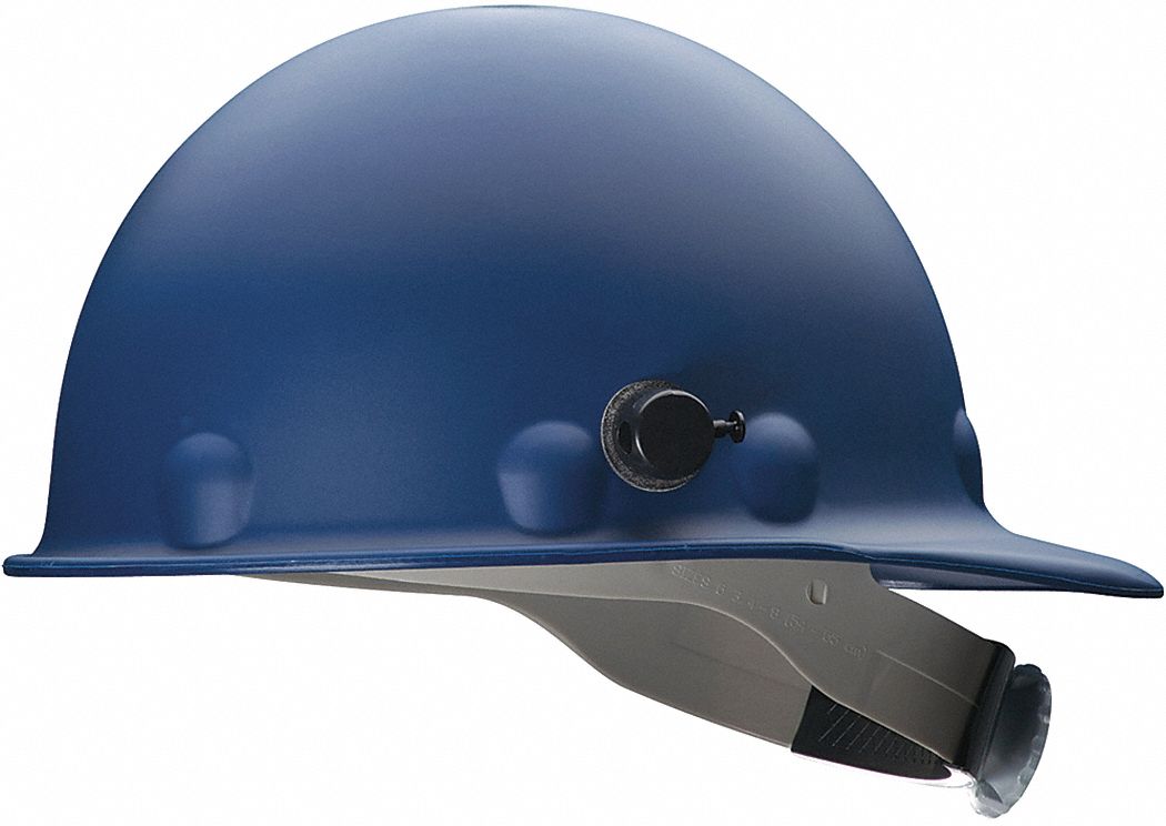 CASQUE DE SÉCURITÉ, CSA, TYPE 1, CLASSE C/G, FIBRE DE VERRE, SUSPENSION CLIQUET QUICK-LOK 8 PTS, REBORD, BLEU