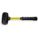 STANDARD POWER DRIVE SERIES DEAD BLOW HAMMER, 14½ IN YELLOW FIBREGLASS HANDLE, 14 IN L, 3 LB WEIGHT