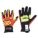 CUT/IMPACT-RESISTANT GLOVES, HI-VIS, SIZE M(8), BLACK/ORANGE, SYNTHETIC LEATHER/PVC, PAIR