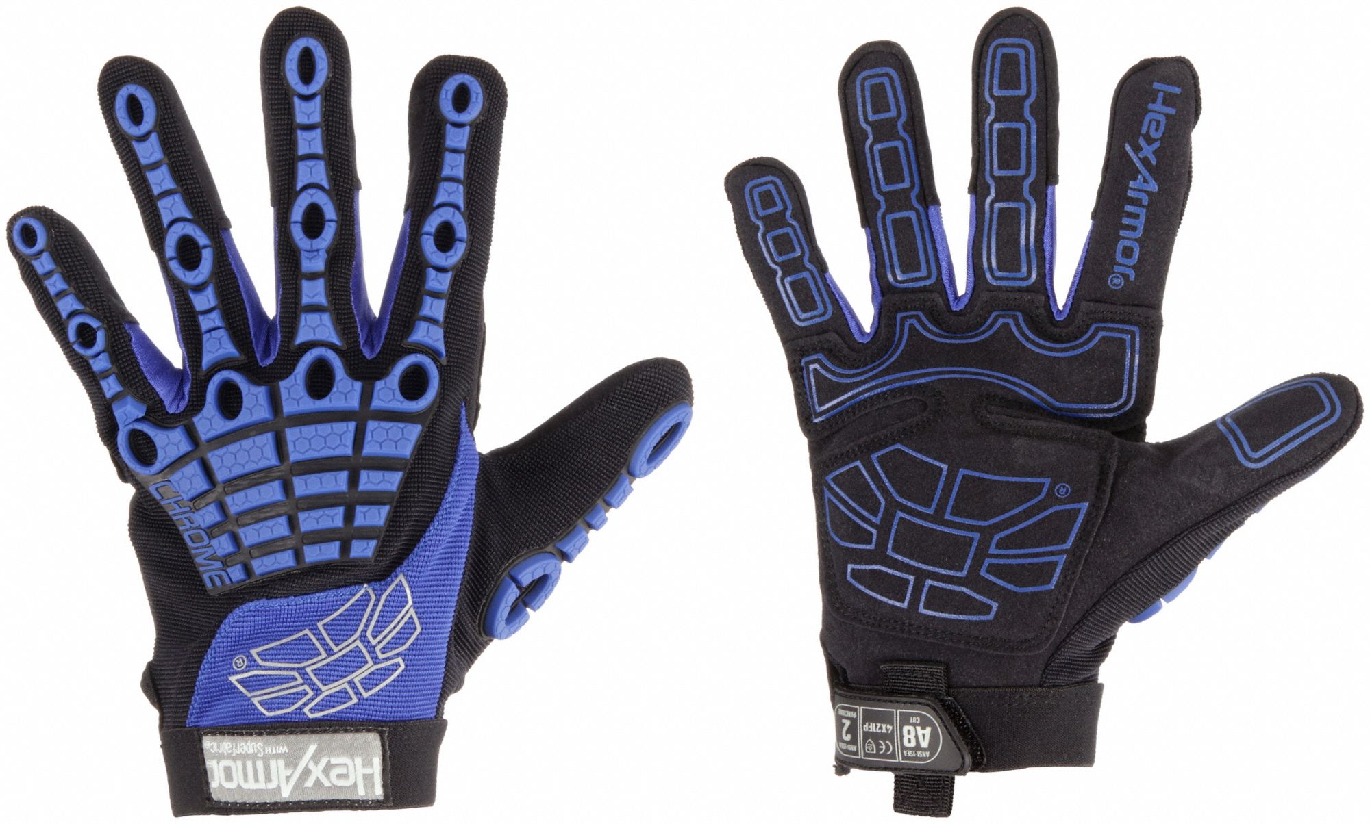 MECHANICS GLOVES, M (8), SYNTHETIC LEATHER WITH PVC GRIP, COTTON
