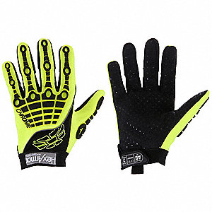 MECHANICS GLOVES, M (8), SYNTHETIC LEATHER WITH PVC GRIP, TPR
