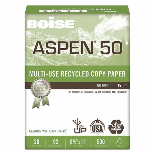 BOISE, Letter Paper Size Name, 20 lb Paper Wt, Multipurpose Paper