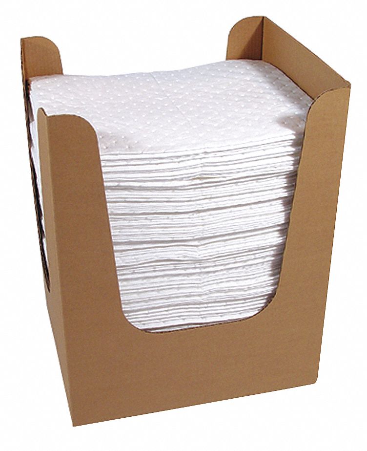 ABSORBENT PAD, 49 OZ ABSORBED PER PAD, 39 GALLON CAPACITY, CASE, 150 PK